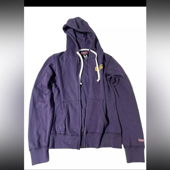 WOMENS Tailgate Clothing NCAA LSU Zip Up Jacket W/ HOODY SIZE M VINTAGE STYLING - Picture 1 of 12